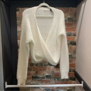 Rue21 white crossover sweater (XS)